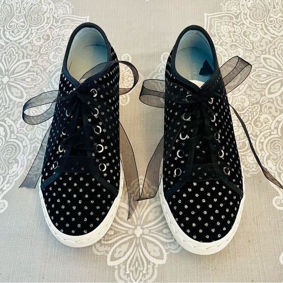 Kate ♠️ Vale Velvet Rhinestone Sneakers 6.5
Worn once, New Ties and Condition! - Picture 1 of 10